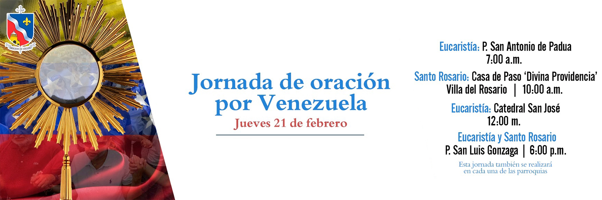 Diócesis de Cúcuta convoca a jornada de oración por Venezuela