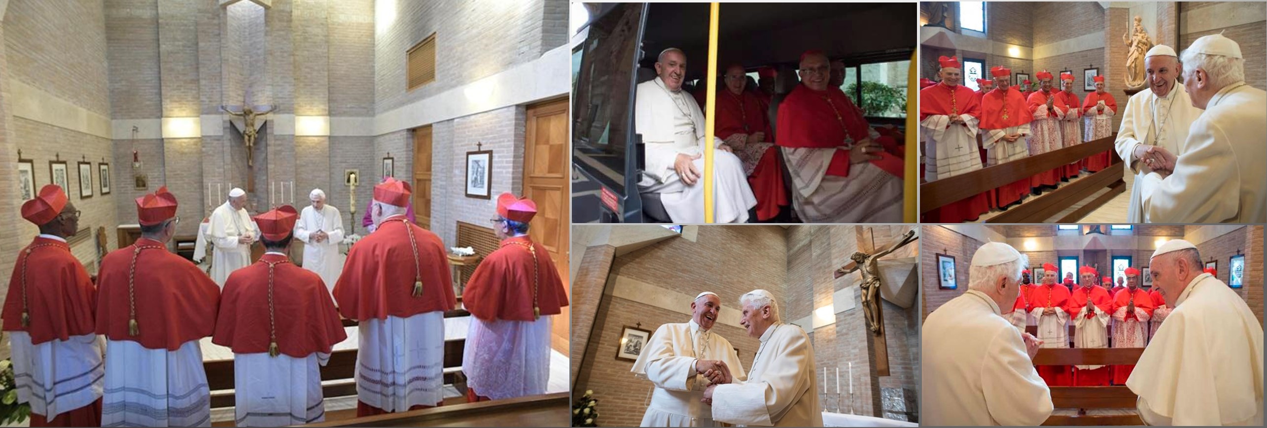 Los nuevos cardenales saludan a Benedicto