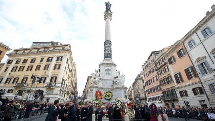 El Papa rendirá homenaje a la Inmaculada en la Plaza de España el 8 de diciembre