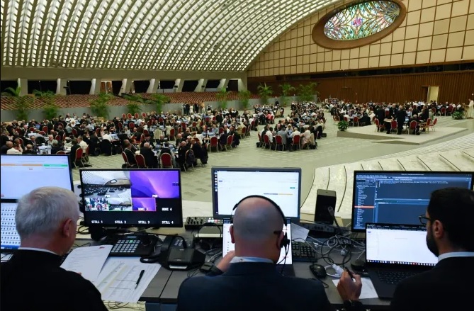 Asamblea del Sínodo de la Sinodalidad este lunes 9 de octubre | Crédito: Vatican Media