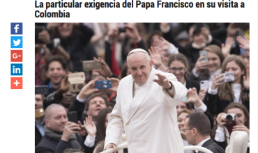 La particular exigencia del Papa Francisco en su visita a Colombia