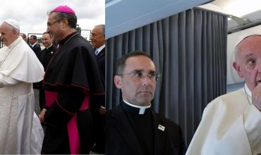 En el regreso de Portugal a Roma el Papa habla con los periodistas durante el vuelo