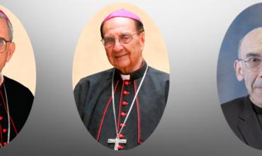 Los obispos Ramón Darío Molina Jaramillo, OFM, Gabriel Romero Franco y Víctor Manuel López Forero celebran 40 años de su ordenación episcopal