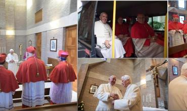 Los nuevos cardenales saludan a Benedicto